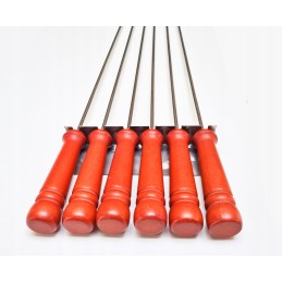 Nerūdijančio plieno kepsninės laužo lazdos, 120 cm, 6 vnt