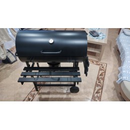 Apvalios anglies kepsninės ant ratų su dangteliu – apvalios