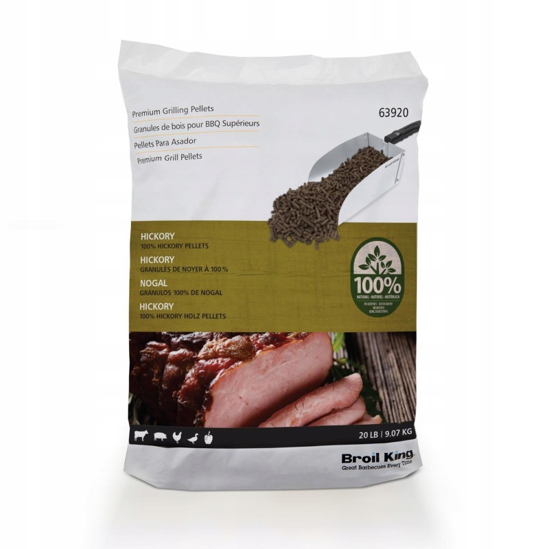 Amerikietiškos graikinių riešutų rūkymo granulės - 9kg broil king