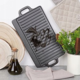 Ketaus grilio plokštė, dvipusė keptuvė 45 5x23 cm 112987 orion