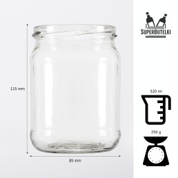 520 ml indelio medui rinkinys, pompos dozatorius ir dangtelis