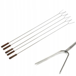 Nerūdijančio plieno pagaliukas, 120 cm, kepimui ant grotelių, laužui, 5 vnt., kietas