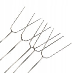 Nerūdijančio plieno pagaliukas, 120 cm, kepimui ant grotelių, laužui, 5 vnt., kietas