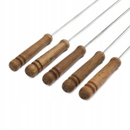 Nerūdijančio plieno pagaliukas, 120 cm, kepimui ant grotelių, laužui, 5 vnt., kietas