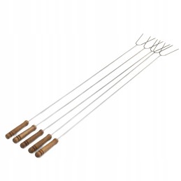 Nerūdijančio plieno pagaliukas, 120 cm, kepimui ant grotelių, laužui, 5 vnt., kietas