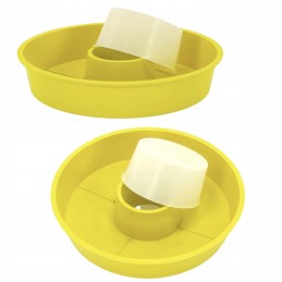 Lesyklėlė 4l, apvali, geltona, paviršius su grioveliais, 35 cm