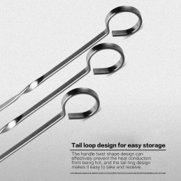 Iešmeliai, iešmai, mėsa, daržovės, kebabas, 38 cm, 20 vnt.