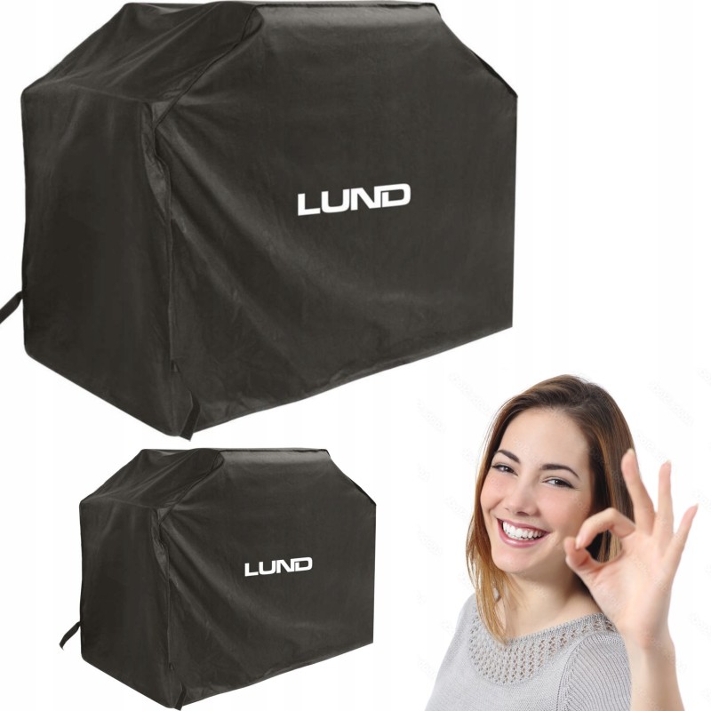 Didelis, tvirtas grilio dangtis, 130x50x95, juoda vandeniui atspari medžiaga