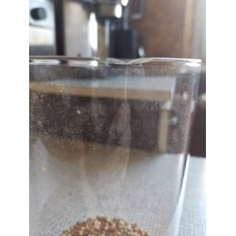 Stiklinis indas / talpa 1000 ml su mediniu bambuko dangteliu ir sandarikliu