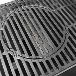 Tik ugniai plieninis indas dūmų aromatui rūkyti ant grotelių, sidabrinis