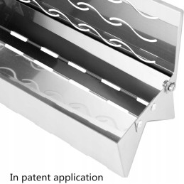 Tik ugniai plieninis indas dūmų aromatui rūkyti ant grotelių, sidabrinis