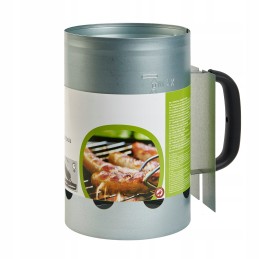 Kaminas anglies briketų kepsninei apšviesti