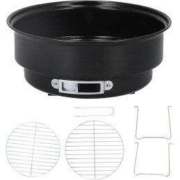 ⭐⭐Turistinis grilis sulankstomas nešiojamas apvalus su rankena juoda 26cm ag225b⭐⭐