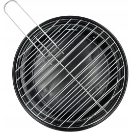 ⭐⭐Turistinis grilis sulankstomas nešiojamas apvalus su rankena juoda 26cm ag225b⭐⭐