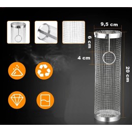 ️ Krepšelis daržovėms, mėsai, bulvytėms, žuviai kepti, kepimui ant grotelių, grilio grotelės, 3 vnt.