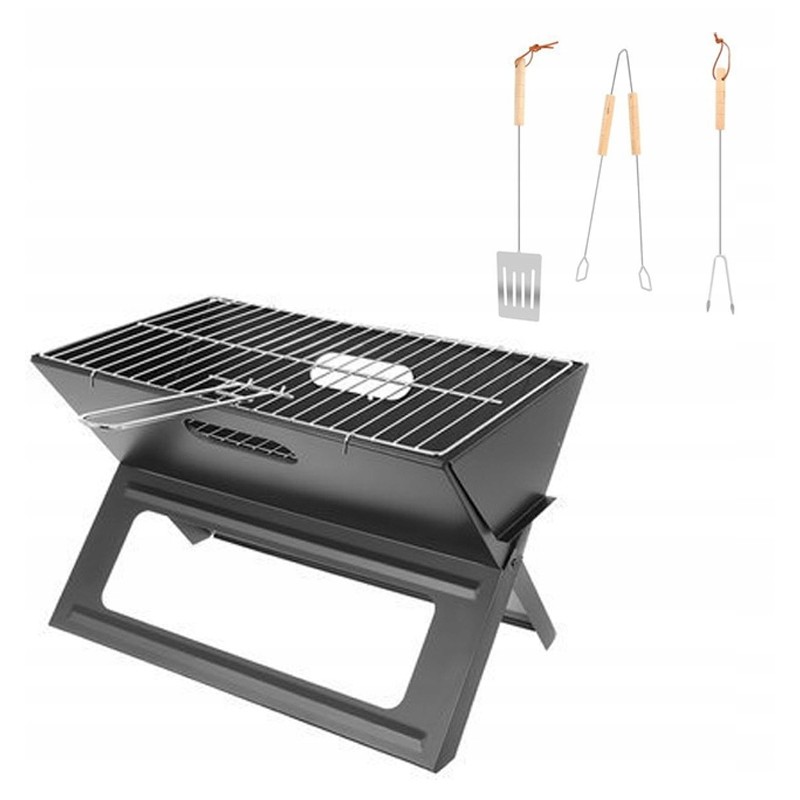 Sulankstomos kompaktiškos turistinės anglies kepsninės