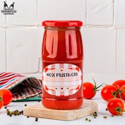 50x languotų lipnių etikečių rinkinys stiklainiams, buteliams, medui, konservams