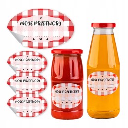 50 lipdukų rinkinys, etiketės stiklainiams, buteliams, sultims, konservams, medui, uogieniams