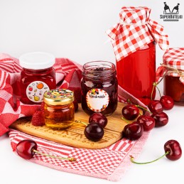 50x lipdukai stiklainiams, apvalios etiketės konservams