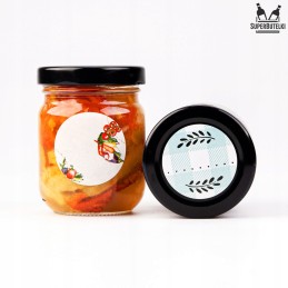 50x lipdukai stiklainiams, apvalios etiketės konservams