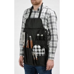 Grilio prijuostė su įrankiais, puikiai tinka kepimo sezonui, žaislas 61 cm