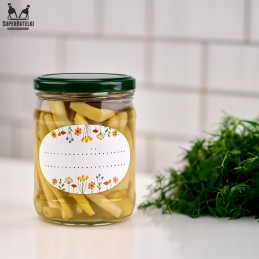 50x etiketės stiklainiams, lipni konservai, tinktūros, sultys, uogienės, stiklainiai