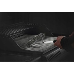 Trijų eilių „Napoleon“ grilio šepetys su nerūdijančio plieno šereliais