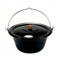 Enameled cauldron 8 l with lid!