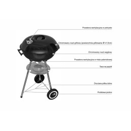 Activa kilnojamos sferinės grotelės su lentyna, skersmuo 43 cm