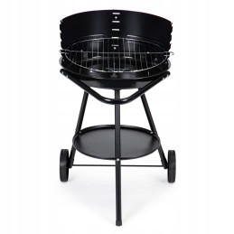 Round garden grill with height adjustment