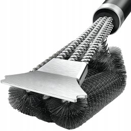 Aukščiausios kokybės grilio šepetys, nerūdijančio plieno ašmenys, greitas valymas