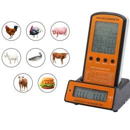 Skaitmeninis virtuvinis termometras mėsai, vynui, LCD zondas