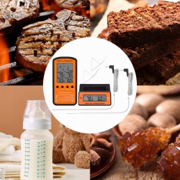 Skaitmeninis virtuvinis termometras mėsai, vynui, LCD zondas