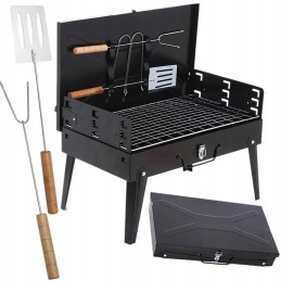 ⛏️Turistinis grilis xxl nešiojamas anglis sulankstomas stovyklavimo lagaminas stalo įrankiai⛏️