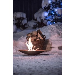 Židinio grilis sodo ugnies dubuo gertuvė corten 57 cm didelis corten