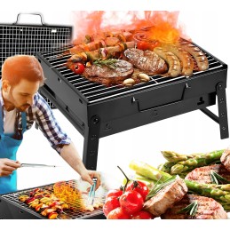 Turistinis grilis, sulankstomas, nešiojamas lagaminas su rankena, sodo kempingas