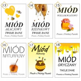 Medaus etiketės/lipdukai/įvairaus dizaino