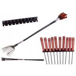 Šakučių pagaliukai šašlykinei, antgaliai iš nerūdijančio plieno