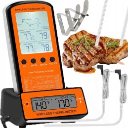 Skaitmeninis virtuvinis termometras mėsai, vynui, LCD zondas