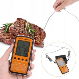 Skaitmeninis virtuvinis termometras mėsai, vynui, LCD zondas