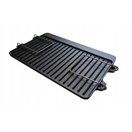 Ketaus dvipusė lėkštė, grotelės, grilio keptuvė