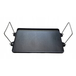 Ketaus dvipusė lėkštė, grotelės, grilio keptuvė