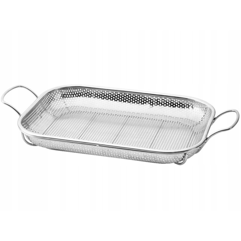 Grilio padėklas 45x28 cm nerūdijančio plieno nudegimai ir žievės