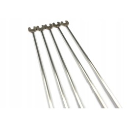 Nerūdijančio plieno kepimo šakės 120cm, 5 vnt + atramos