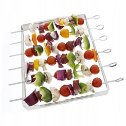 Šašlykų stovas, grilio grotelės, iešmeliai, 6 vnt.