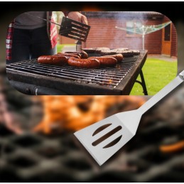 Plieninis grilio įrankių rinkinys patvarus 21 vnt. xxl priedai