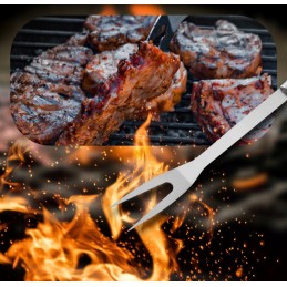 Plieninis grilio įrankių rinkinys patvarus 21 vnt. xxl priedai