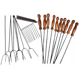 Šakučių pagaliukai laužo griliui pagaliukai 150 cm 10 vnt! + pakaba + atramos