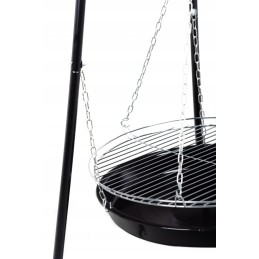 Sodo kepsninė, sodo laužavietė, grilis su trikojo grotelėmis