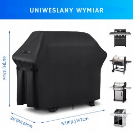 Universalus apsauginis grilio užvalkalas, ištisus metus veikiantis brezentas, aukščiausios kokybės dangtis